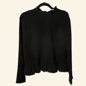 Code x Mode Black Blouse V neck size XL‎